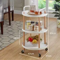 GENERICO - Carro Organizador Blanco de 3 Niveles