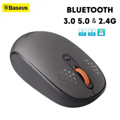 BASEUS - Mouse Inalámbrico Recargable 2.4 GHz y Bluetooth 5.0