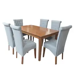 GENERICO - Juego de Comedor 6 Sillas Walt Gris Claro