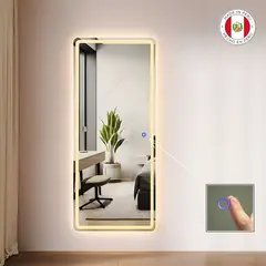 OEM - Espejo LED tactil 50x130 cm NESSA Luz cálida