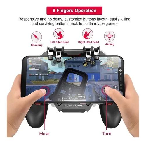 Gamepad Gatillero Para Celular AK77 4 Gatillos