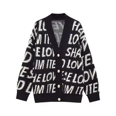 GENERICO - Chompa Cárdigan Share Love - Estilo Kawaii Oversize