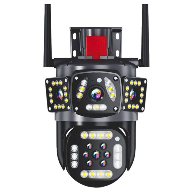 CÁMARA DE SEGURIDAD WIFI TRIPLE LENTE FHD 360º SENSOR DE MOVIMIENTO