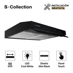 SOLE - Campana Extractora S-Collection Slim Black 1M 60Cm