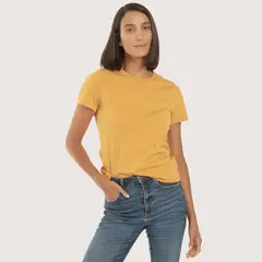 Drop The Label - Polo Amarillo Mostaza Mujer 100% Algodón Pima
