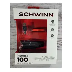 SCHWINN BIKES - Luz para bicicleta Schwinn Importado de EEUU Luz LED Intensa de 100 Lumenes USB
