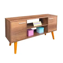 TEMEL - Consola Aparador Vintage WALT Caramelo Mueble para TV 50