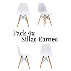 GENERICO - Juego de Silla Vintage Eames Pack x4