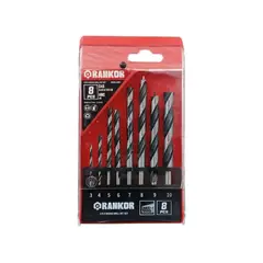 RANKOR - Set De Brocas Helicoidales Para Madera Rankorx8pzs Rdb910801