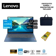 LENOVO - LAPTOP CORE I5-12450H 16GB RAM, 512GB SSD, 15.6" FHD - IDEAPAD SLIM 3 15IAH8