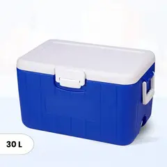 ICHIMATSU - Cooler rectangular Azul con Dos Asa Lateral 30 Litros