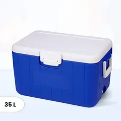 ICHIMATSU - Cooler rectangular Azul con Dos Asa Lateral 35 Litros