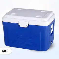 ICHIMATSU - Cooler rectangular Azul con Dos Asa Lateral 50 Litros