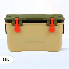 ICHIMATSU - Cooler Rectangular Verde con Dos Asa Laterales 36 Litros