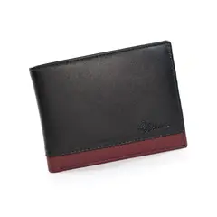 PAUL HARRIS - Billetera de cuero para Hombre con sencillero - Negro