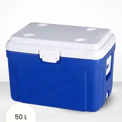 ICHIMATSU - Cooler rectangular Azul con Dos Asa Lateral 50 Litros