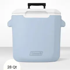 COLEMAN - Cooler Celeste con Asa y Ruedas 26 Litros 28 QT