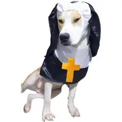 GENERICO - DISFRAZ de Halloween MONJA para Mascotas L