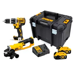 DEWALT - Kit taladro percutor + esmeril angular 4-12 20v DCK209P2T-B2