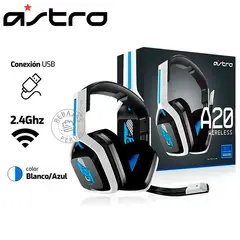 ASTRO - Audífonos Gamer A20 Wireless PS5PC Micrófono 15h Batería