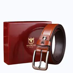 BULLCAPTAIN - - Correa cinturón de Cuero Mate PD009-CF - Marrón