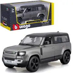 BBURAGO - Auto de Colección 124 Land Rover Defender Plateado