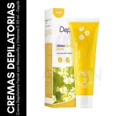 GENERICO - Crema Depilatoria Facial con Manzanilla y Vitamina E 50 ml Depilé