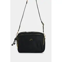 VELEZ - Vélez Morral En Lona Y Cuero Para Mujer Square Negro