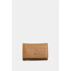 VELEZ - Vélez Billetera De Cuero Grabado Para Mujer Tessa Miel