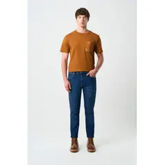 VELEZ - Vélez Jean Bota Recta Encerado Para Hombre Elia Azul