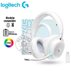 LOGITECH - Audífono Gamer G735 Wireless RGB BT PCMóvil White Mist