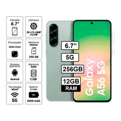 SAMSUNG - Celular Galaxy A56 5G 256GB 12GB - VERDE