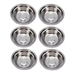 GENERICO - 6 TAZONES DE METAL 16.5CM PESADO 72G PEQUEÑO