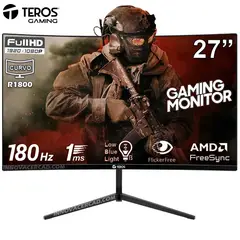 TEROS - Monitor Curvo Gaming TE-2787G, 27" FHD VA, 180 Hz, 1 ms