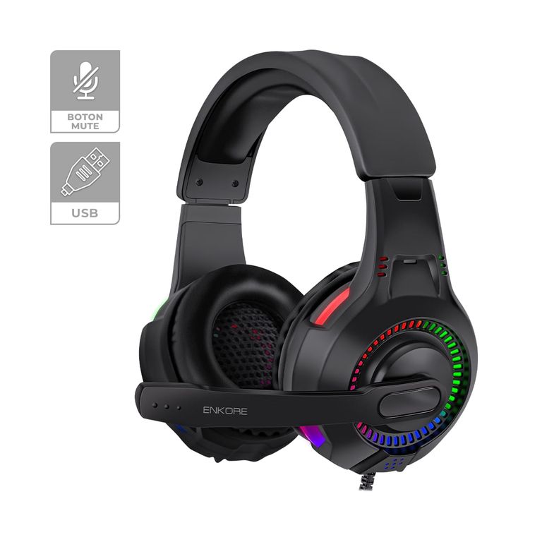 Auricular Gamer Alámbrico Rainbow 5.1 USB Bravio EKHG 1005U
