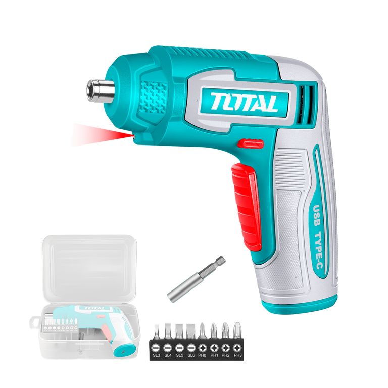 Atornillador 4v Tipo-c Hex14 + Accesorios Total - Tsdli0458