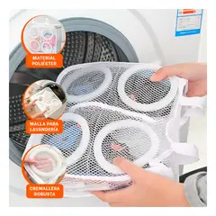 RYBIU IMPORT - Pack12 Protector Malla para Ropa de 26x245x8 cm en Blanco