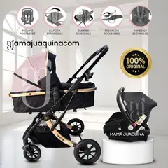 BABY - Coche Moisés Travel System «INOVA PRO» de Lujo Pink