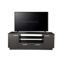 TEMEL - Centro Entretenimiento Wengue Mueble para TV 65