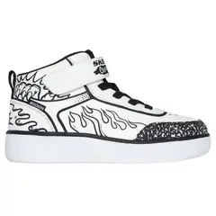 SKECHERS - Zapatilla Sport Court 92-Color-Blitz 403500LWBK Blanco Niño