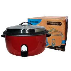 NATIONALIZER - Olla Arrocera Electrica Grande 10 Litros (60 Tazas) Rojo
