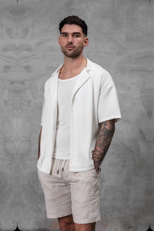 Camisa pliegos de hombre
