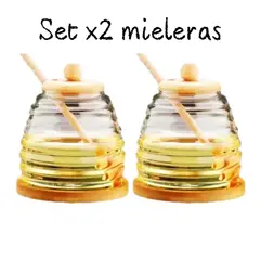 GENERICO - Frasco x2 und de Vidrio Mielera Bambu Premium 400 ml