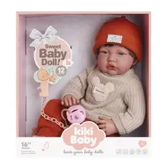 GENERICO - Muñeca Tipo Reborn Kiki Baby con 12 Sonidos 40 cm S2142