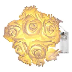 GENERICO - Luces Rosas lineales led 10 Ambar o amarillo Pilas