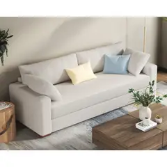 ARTSOFA - Sofá beautiful impermeable beige 3 cuerpos + obsequio