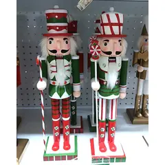 GENERICO - Cascanuez de Madera Soldado Navideño 38 cm