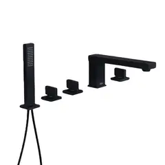 XM - Grifería Mezcladora para Tina de Lujo con Ducha Teléfono Negro