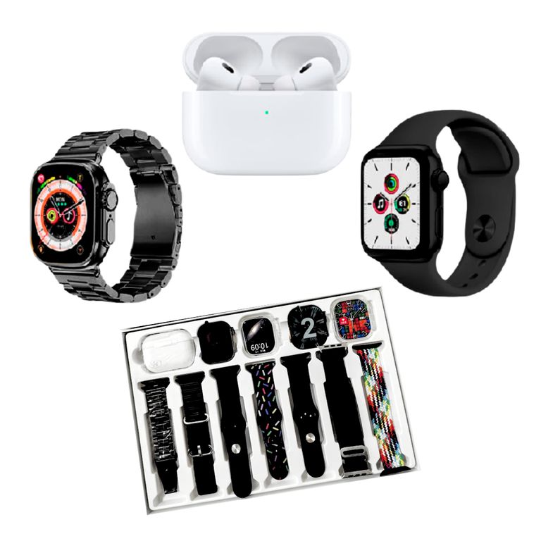 Premium I60 Suit Extreme reloj inteligente 12 en 1 - Negro