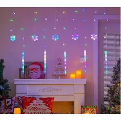 GENERICO - Luces Led cascada Navidad Cable transparente y buena iluminacion